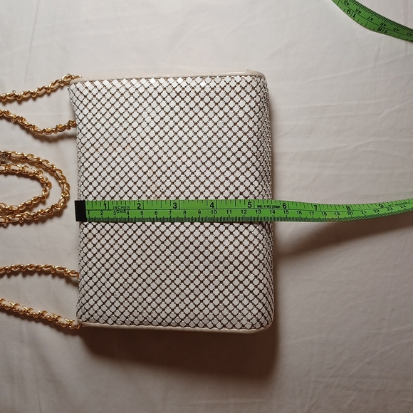 Vintage Whiting & Davis 80's White Shoulder Bag - Picture 4 of 10